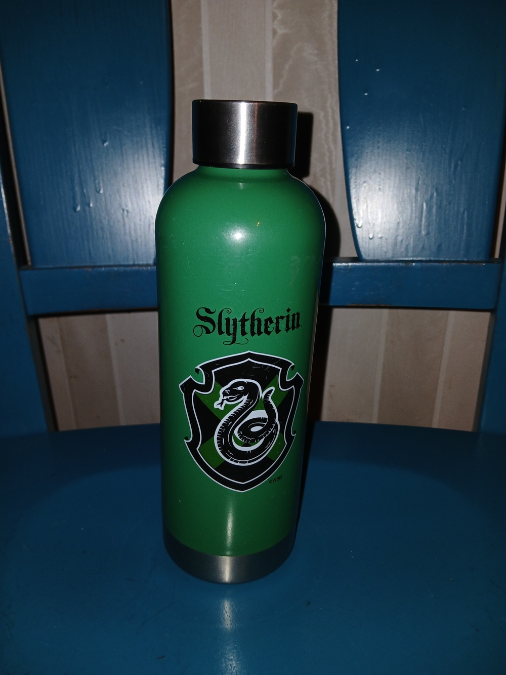 Williams Sonoma Green Slytherin Insulated Bottle with Silver Accents